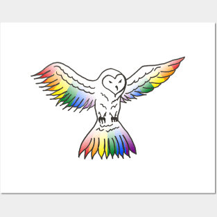 Gay Pride Owl Posters and Art